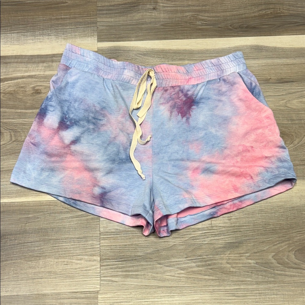 White Birch Pastel Tie-Dye Athletic jogger Shorts size XL